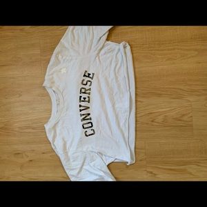 Converse camo crop tee